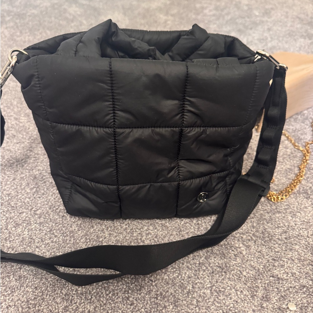 Black Quilted Shoulder Bag-lululemon